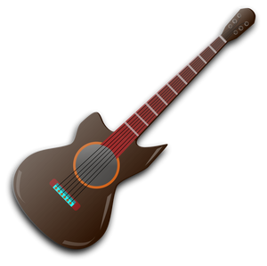 Vektorgrafik med akustisk gitarr