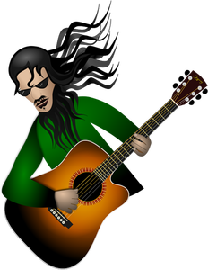 Guitar player vector image