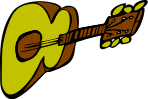 Graphiques de dessin animé guitare