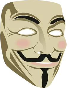 Masque de Guy Fawkes en image vectorielle 3D