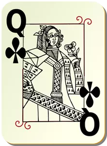 Koningin van clubs afbeelding