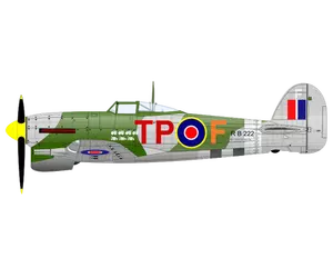 Hawker Typhoon vectorillustratie