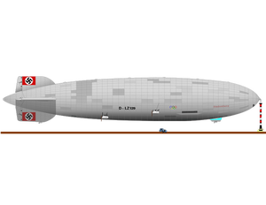 Vetor do dirigível Hindenburg