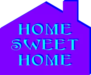 Home sweet home poster vector illustration