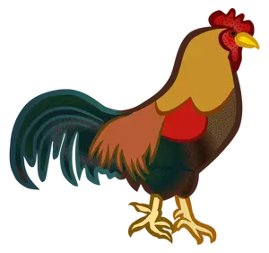 Färgade manliga kyckling
