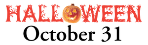 Halloween 31 października znak wektorowa