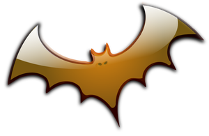 Brown Halloween bat vektorbild