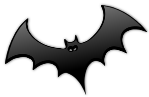 Gray bat silhouette vector image