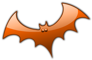 Naranja Halloween murciélago vector de la imagen