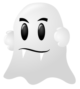 White ghost vector illustration