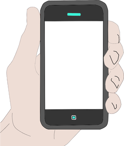 Teléfono celular de mano holding