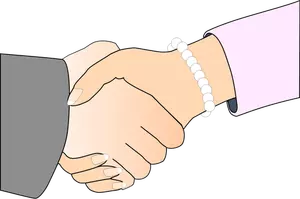 Mann und Frau-Handshake-Vektor-illustration