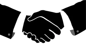 Handshake vector silhouette