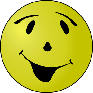 Smiley Vector clip arte de sonreír amarillo