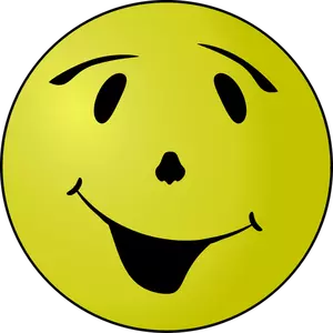 Vector clip art of grinning yellow smiley