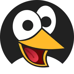 Pingviini nauraa vektorigrafiikka
