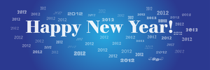 Gelukkig nieuw jaar 2012 teken vector afbeelding