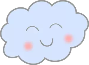 Ilustração de nuvem feliz