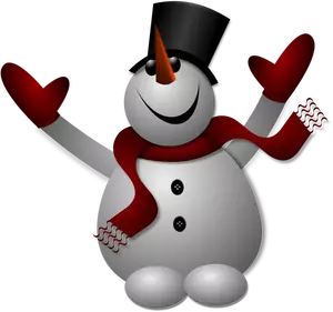 Image clipart vectoriel d'acclamations de bonhomme de neige