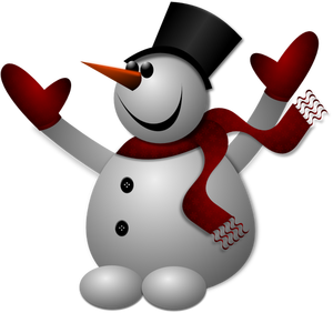 Dessin vectoriel de joyeux bonhomme de neige