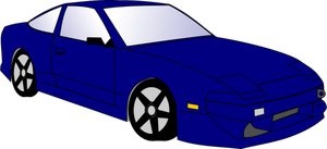 Racing azul auto imagen vectorial