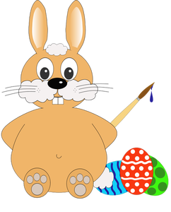 Comic bunny vector drawing