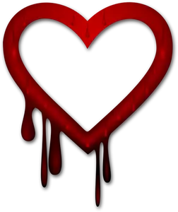 Vector afbeelding van bloeden hart