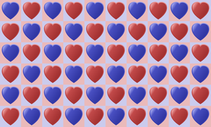 Hart patroon in kleur