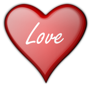 Imagen vectorial de corazón y el amor