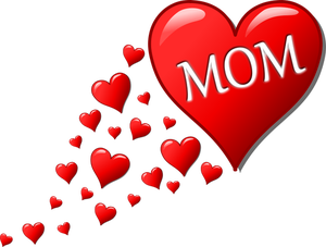 Coeurs pour illustration vectorielle de maman