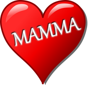 Día de la madre corazón italiana vector de la imagen