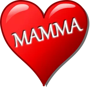 Imagem de vetor italiano de coração dia das mães