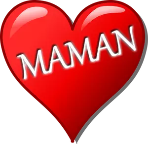 Mother's day hart Franse vector afbeelding