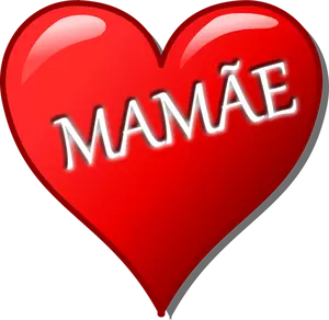Mother's day hart Portugese vector afbeelding