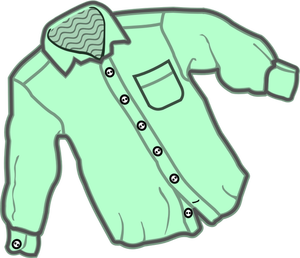 Vector line art drawing of a simple shirt