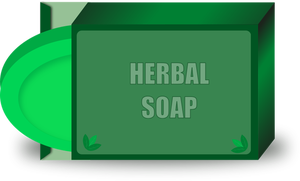 Ilustración vectorial del jabón de la belleza herbal