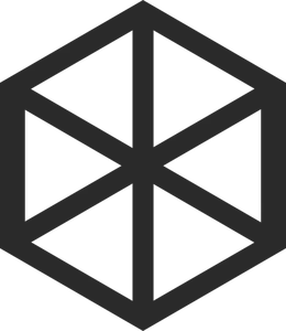 Hexahedron symbol vektorbild