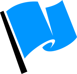 Blauwe vlag, pictogram