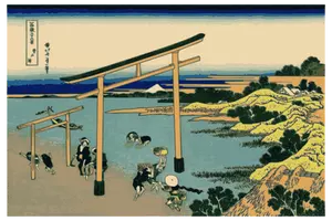 Bay of Noboto color illustration