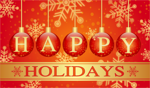 Vektorgrafikk utklipp rød design Happy Holidays kort