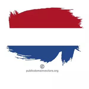 Paint stroke in colors of Dutch flag