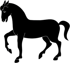Simple horse silhouette