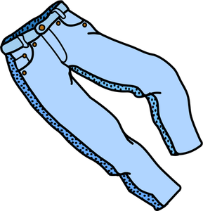 Couleur ligne art vecteur image du pantalon