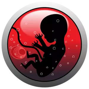 Embrio manusia vektor silhouette