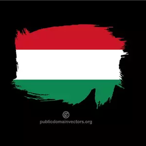 Painted flag of Hungary