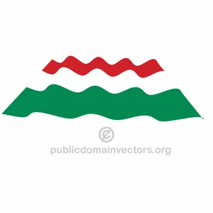 Wuivende vector vlag van Hongarije