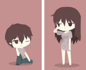 Animated boy and girl