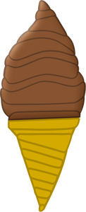 Imagine de îngheţată de ciocolată în con