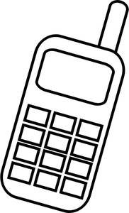 Téléphone mobile icône vector clipart
