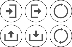 Vector illustraties van set van iconen voor toepassingsontwerp